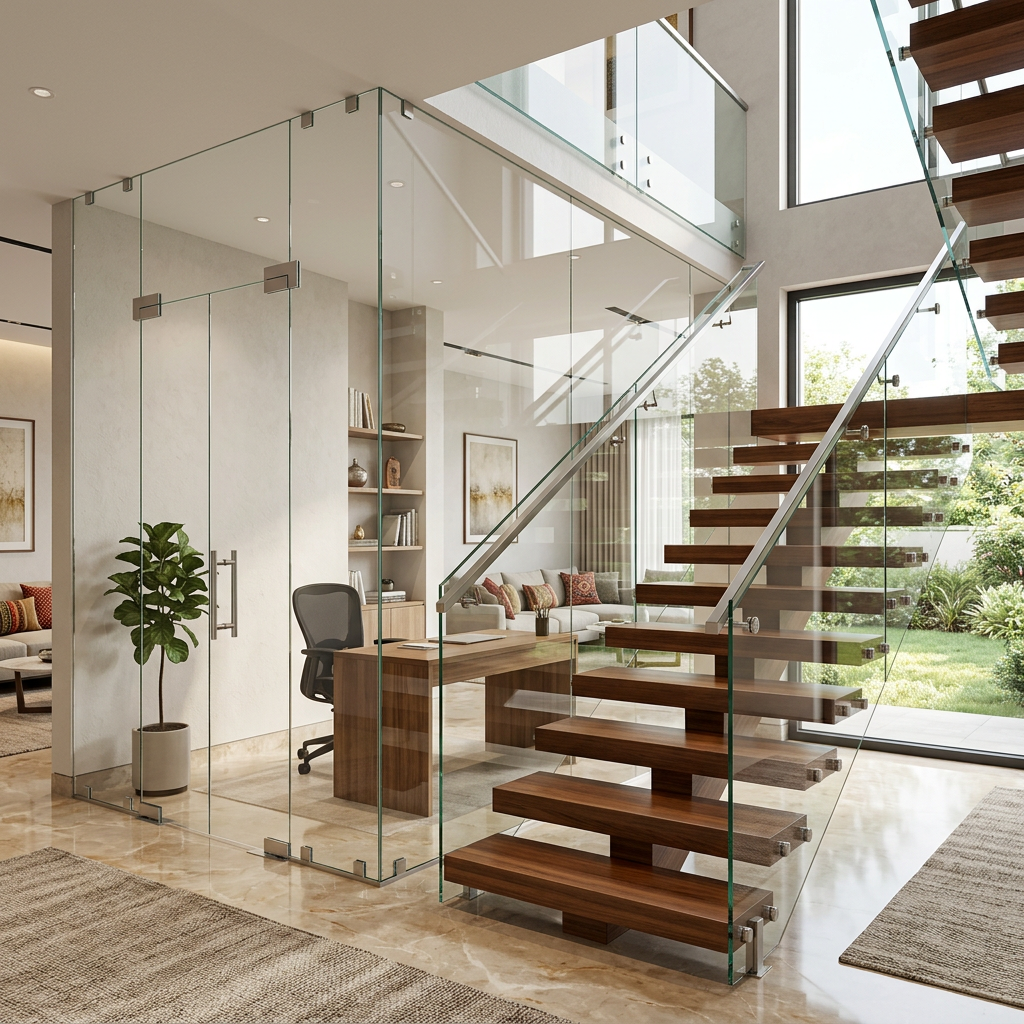 Glass Partitions & Railing in gurugram