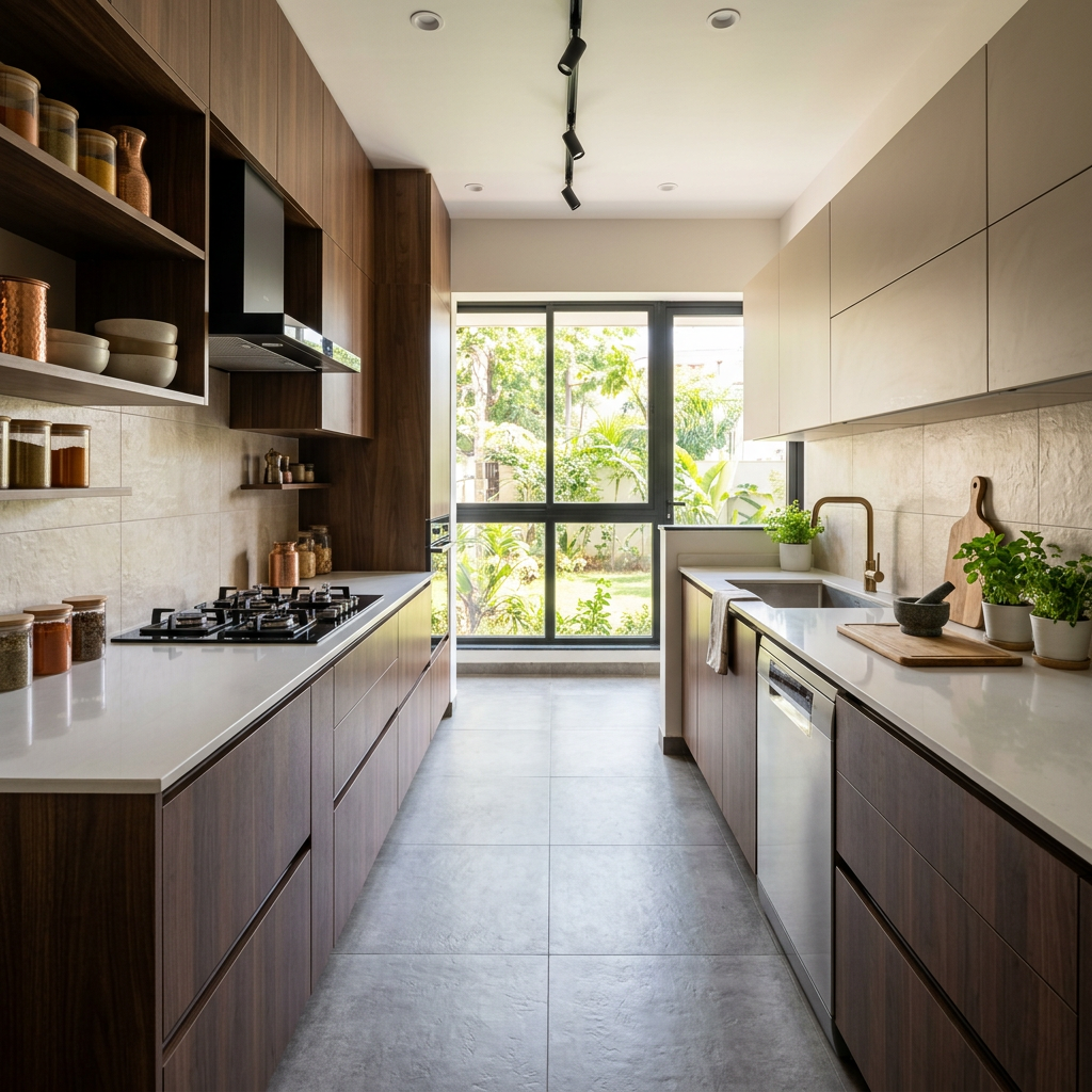 Parallel Kitchen Design in gurugram