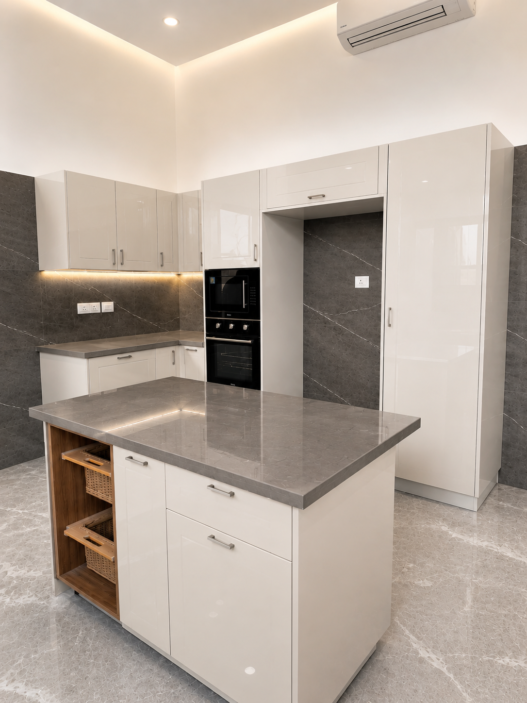 Acrylicsolidcolourmodularkitchen