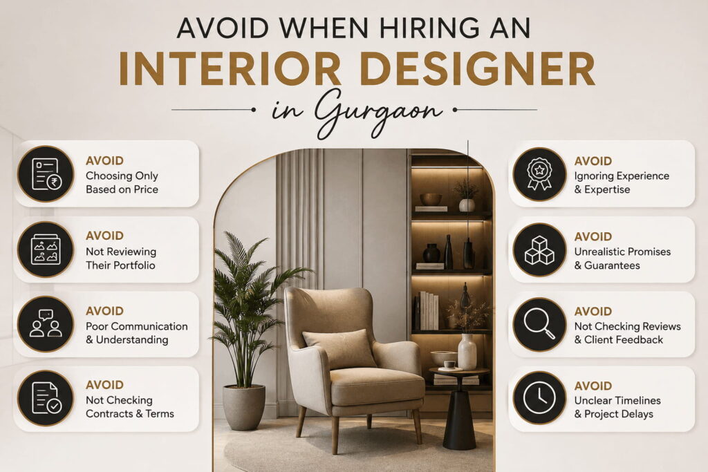 Avoid hiring an interior designer in Gurgaon